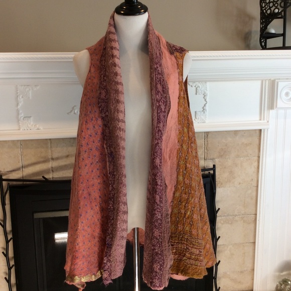 Custom one of a kind Handmade French Felted Wool tunic vest - Picture 2 of 5